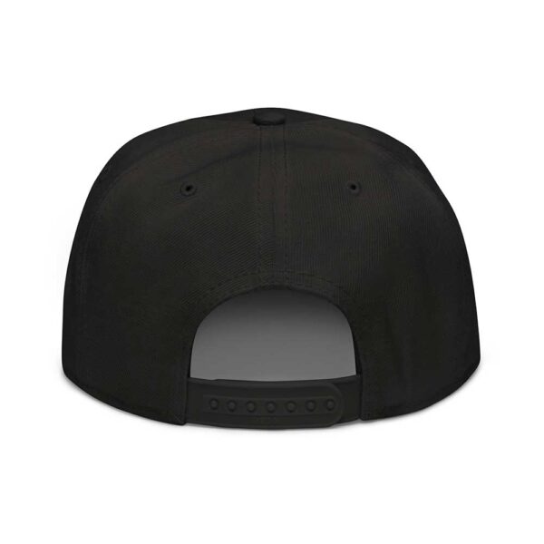 Black Snapback (White Stitch, Cursive) - Image 2