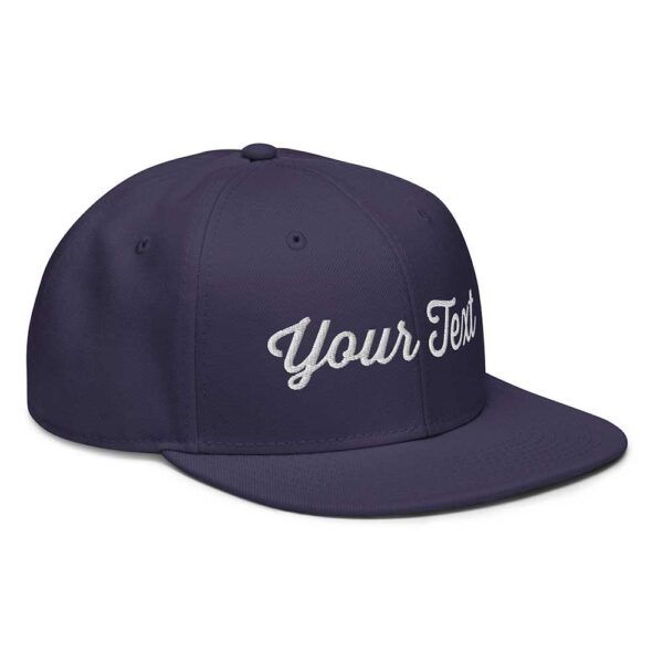 Navy Blue Snapback (White Stitch, Cursive) - Image 9