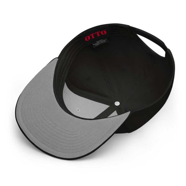 Black Snapback (White Stitch, Cursive) - Image 7