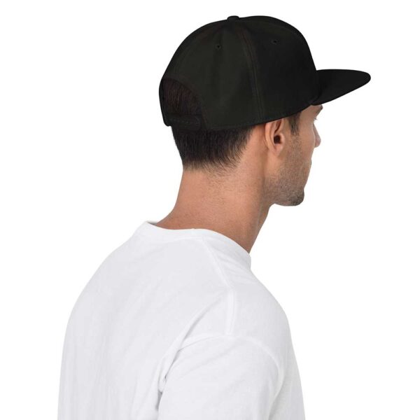 Black Snapback (White Stitch, Cursive) - Image 5