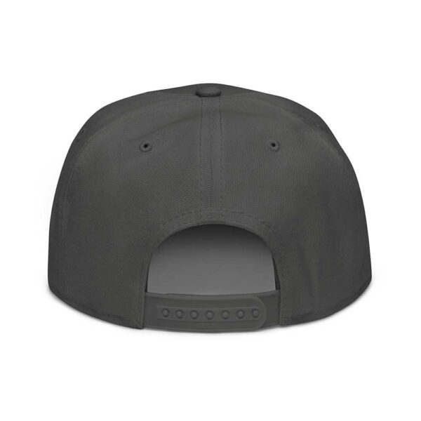 Charcoal Gray Snapback (White Stitch, Cursive) - Image 9