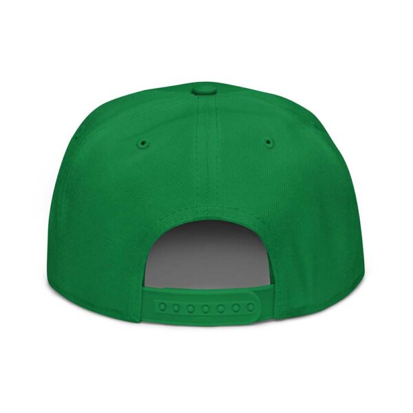 Kelly Green Snapback (White Stitch, Cursive) - Image 9