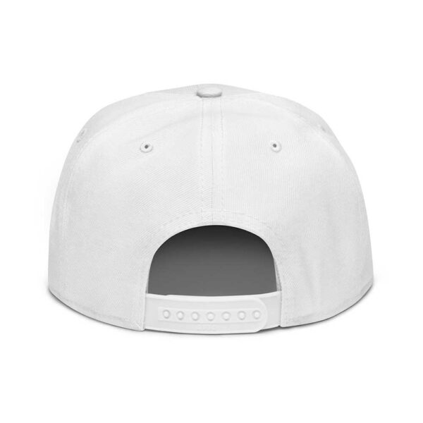 White/Black Snapback (White Stitch, Cursive) - Image 9