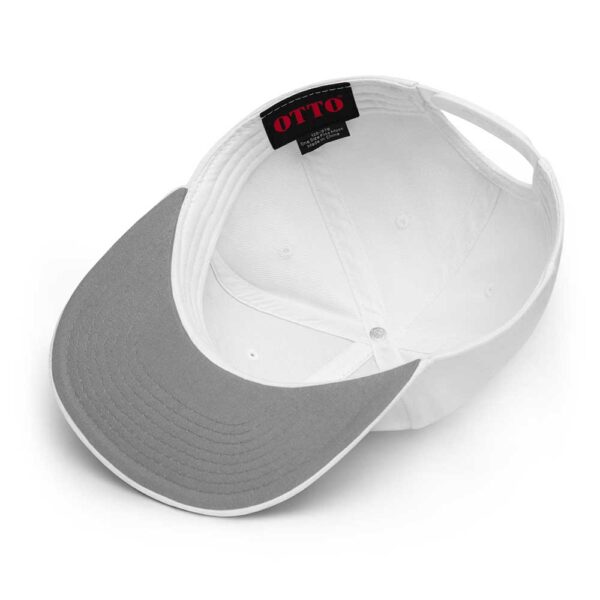 White/Black Snapback (White Stitch, Cursive) - Image 6