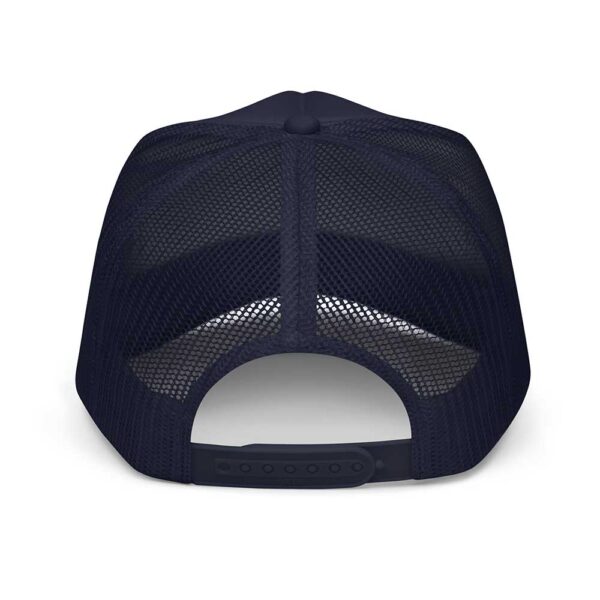 Navy Foam Trucker Hat (White Text) - Image 2