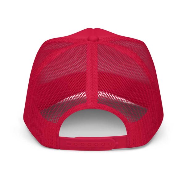 Red Foam Trucker Hat (White Text) - Image 2